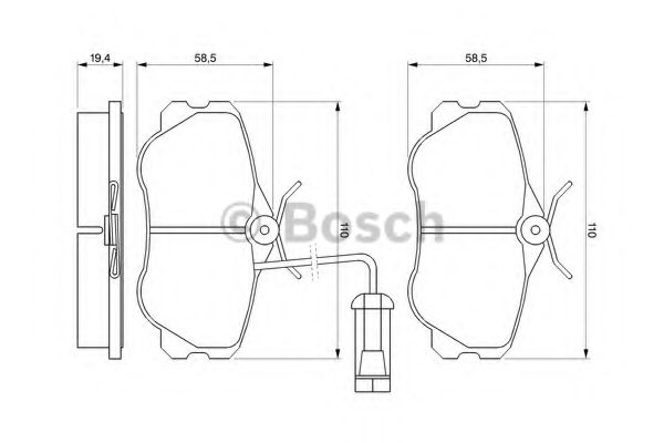 Тормозные колодки BOSCH 0 986 460 973