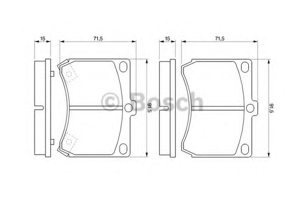 Тормозные колодки BOSCH 0 986 460 974