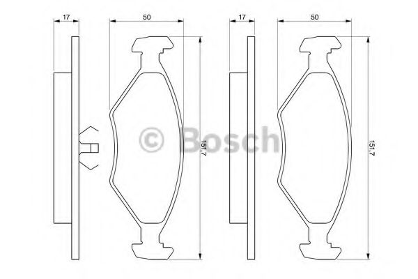 Тормозные колодки BOSCH 0 986 460 986