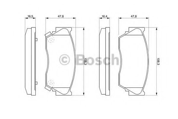 Тормозные колодки BOSCH 0 986 460 997