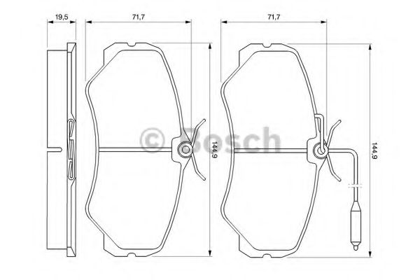 Тормозные колодки BOSCH 0 986 460 998