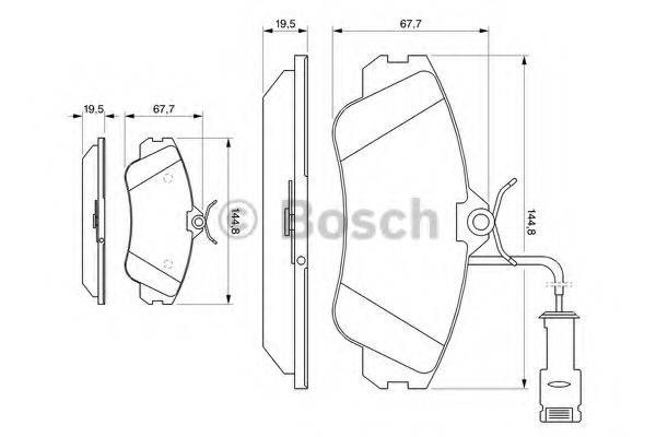 Тормозные колодки BOSCH 0 986 461 115