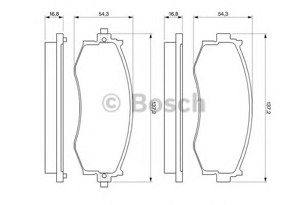 Тормозные колодки BOSCH 0 986 461 121