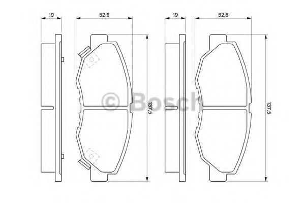 Тормозные колодки BOSCH 0 986 461 124