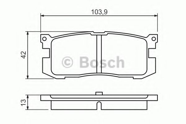 Тормозные колодки BOSCH 0 986 461 138