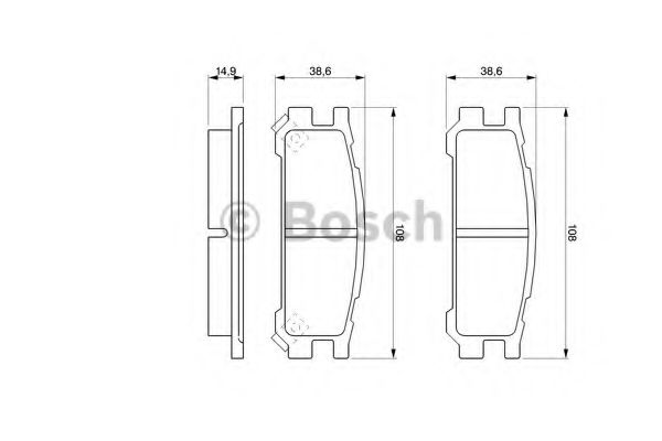 Тормозные колодки BOSCH 0 986 461 143