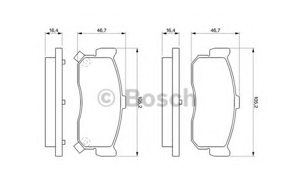 Тормозные колодки BOSCH 0 986 461 144