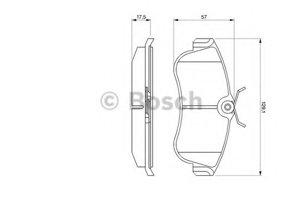 Тормозные колодки BOSCH 0 986 461 147