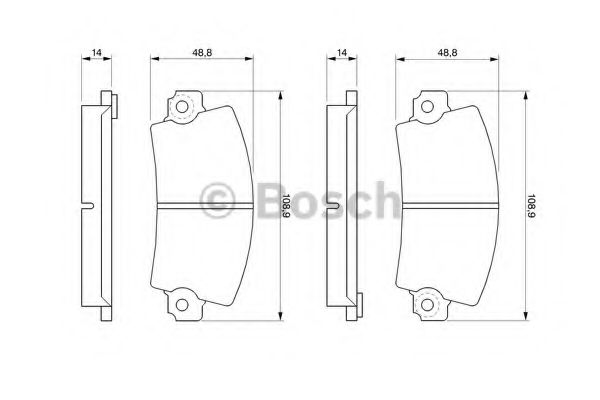 Тормозные колодки BOSCH 0 986 461 396