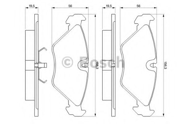 Тормозные колодки BOSCH 0 986 461 766