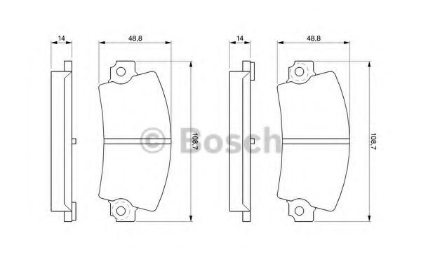 Тормозные колодки BOSCH 0 986 463 490
