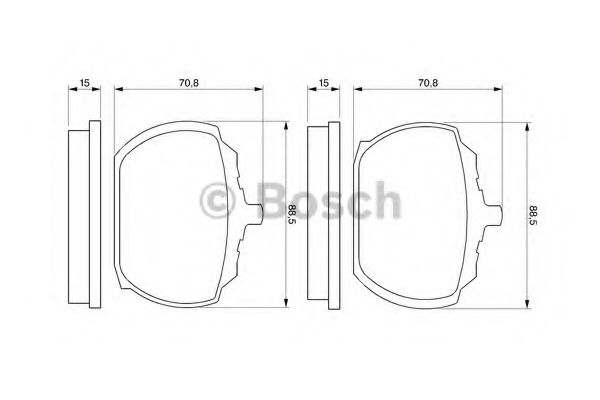 Тормозные колодки BOSCH 0 986 463 641