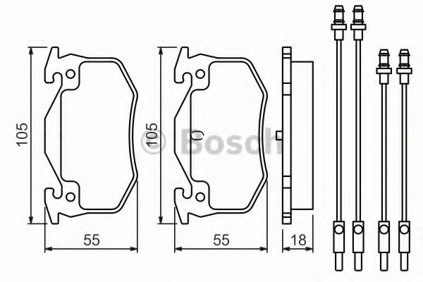 Тормозные колодки BOSCH 0 986 466 350