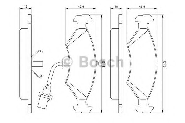 Тормозные колодки BOSCH 0 986 466 403