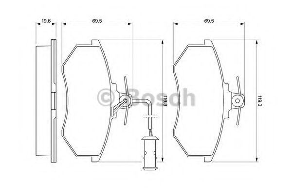 Тормозные колодки BOSCH 0 986 466 693
