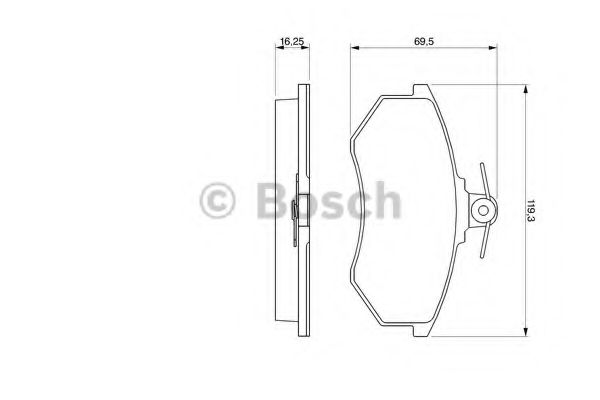 Тормозные колодки BOSCH 0 986 466 698