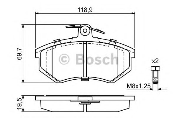 Тормозные колодки BOSCH 0 986 466 700