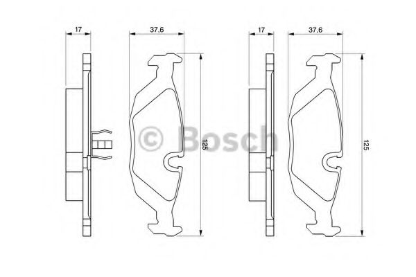 Тормозные колодки BOSCH 0 986 466 751