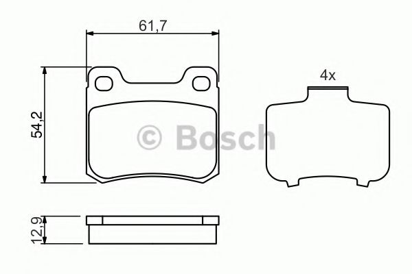 Тормозные колодки BOSCH 0 986 466 874