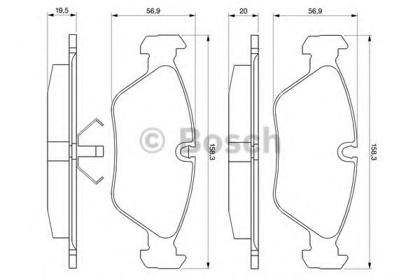 Тормозные колодки BOSCH 0 986 467 570