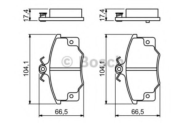 Тормозные колодки BOSCH 0 986 468 380
