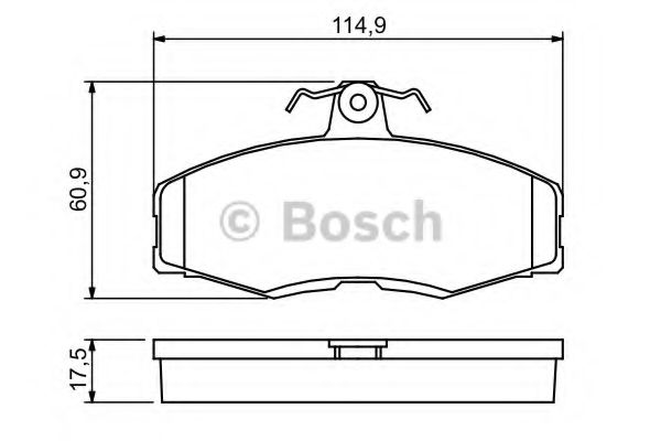 Тормозные колодки BOSCH 0 986 468 613