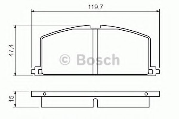 Тормозные колодки BOSCH 0 986 468 701