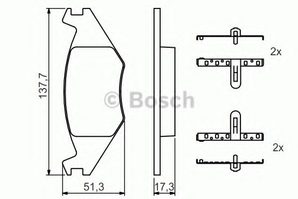 Тормозные колодки BOSCH 0 986 468 890