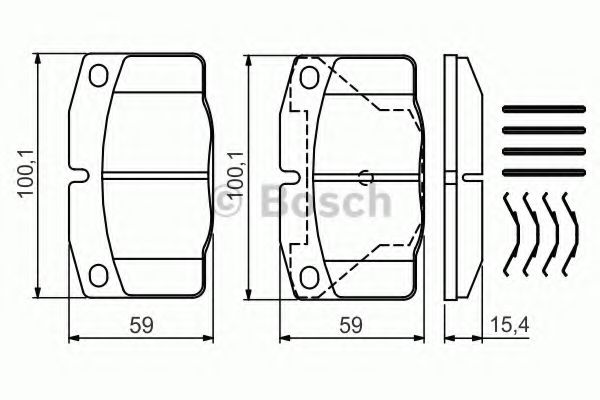 Тормозные колодки BOSCH 0 986 469 390