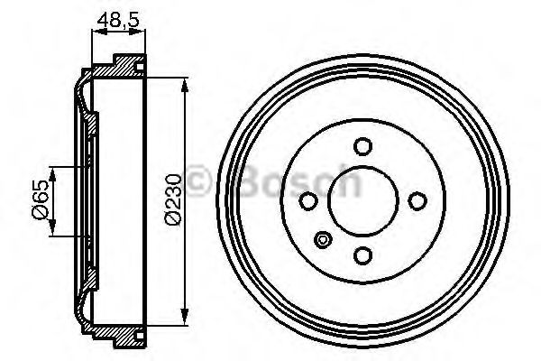 Тормозной барабан BOSCH 0 986 477 036