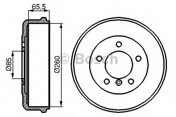 Тормозной барабан BOSCH 0 986 477 038