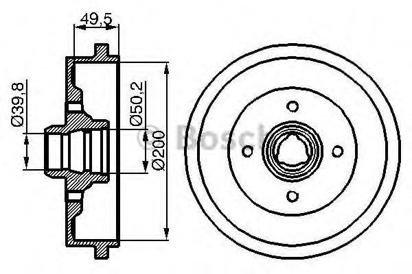 Тормозной барабан BOSCH 0 986 477 041