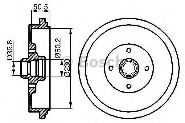Тормозной барабан BOSCH 0 986 477 042