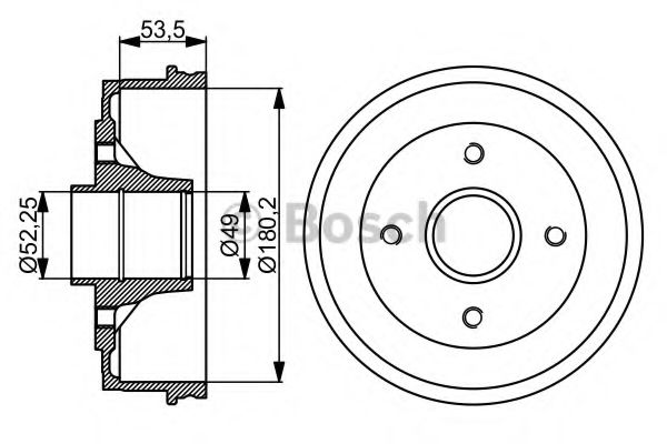 Тормозной барабан BOSCH 0 986 477 061