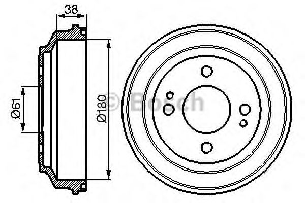 Тормозной барабан BOSCH 0 986 477 063