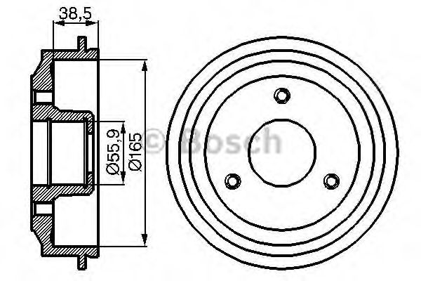 Тормозной барабан BOSCH 0 986 477 066