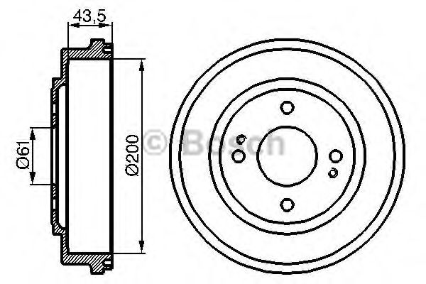 Тормозной барабан BOSCH 0 986 477 081