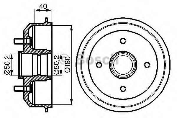 Тормозной барабан BOSCH 0 986 477 099