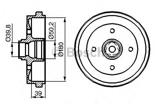Тормозной барабан BOSCH 0 986 477 111