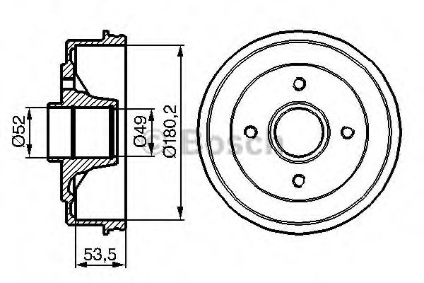 Тормозной барабан BOSCH 0 986 477 117
