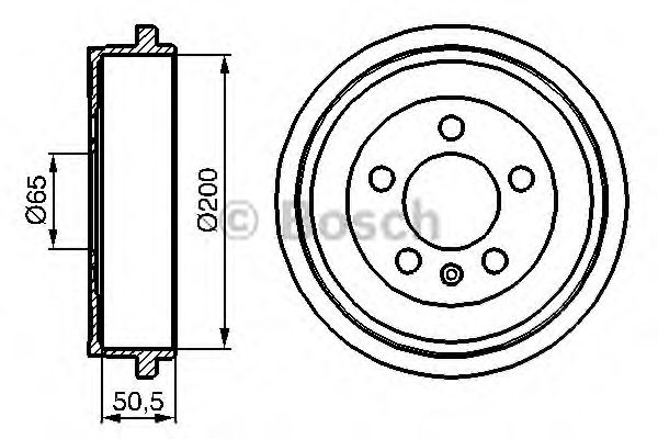 Тормозной барабан BOSCH 0 986 477 133