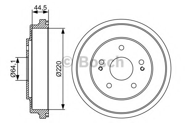 Тормозной барабан BOSCH 0 986 477 147