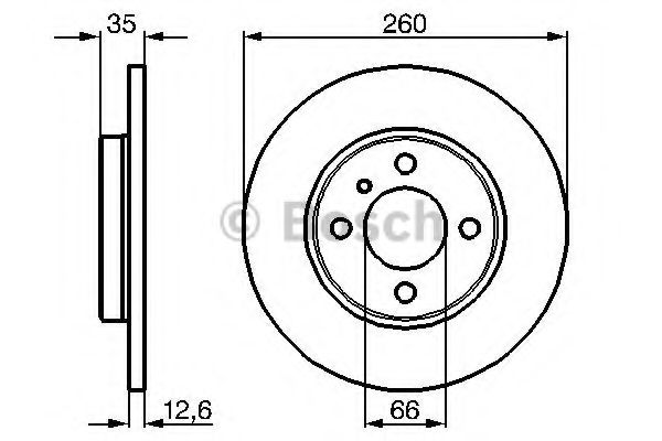 Тормозной диск BOSCH 0 986 478 029