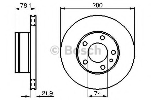Тормозной диск BOSCH 0 986 478 041