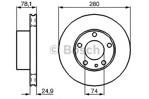 Тормозной диск BOSCH 0 986 478 049