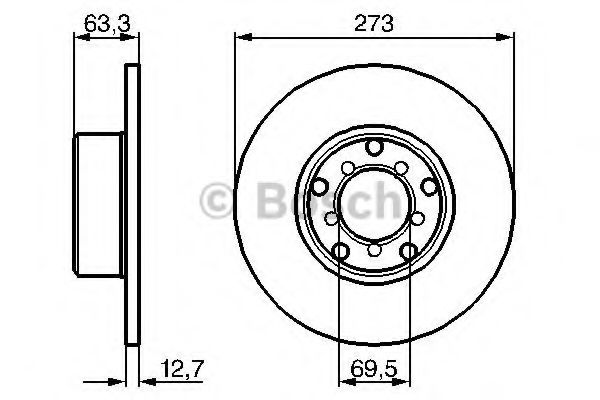 Тормозной диск BOSCH 0 986 478 055