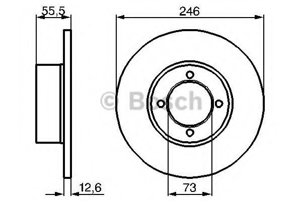 Тормозной диск BOSCH 0 986 478 082