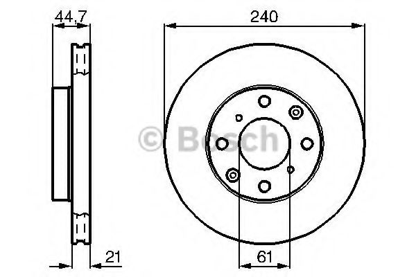 Тормозной диск BOSCH 0 986 478 115