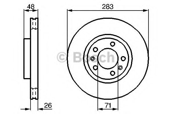 Тормозной диск BOSCH 0 986 478 125