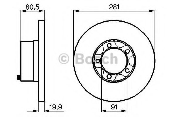 Тормозной диск BOSCH 0 986 478 138